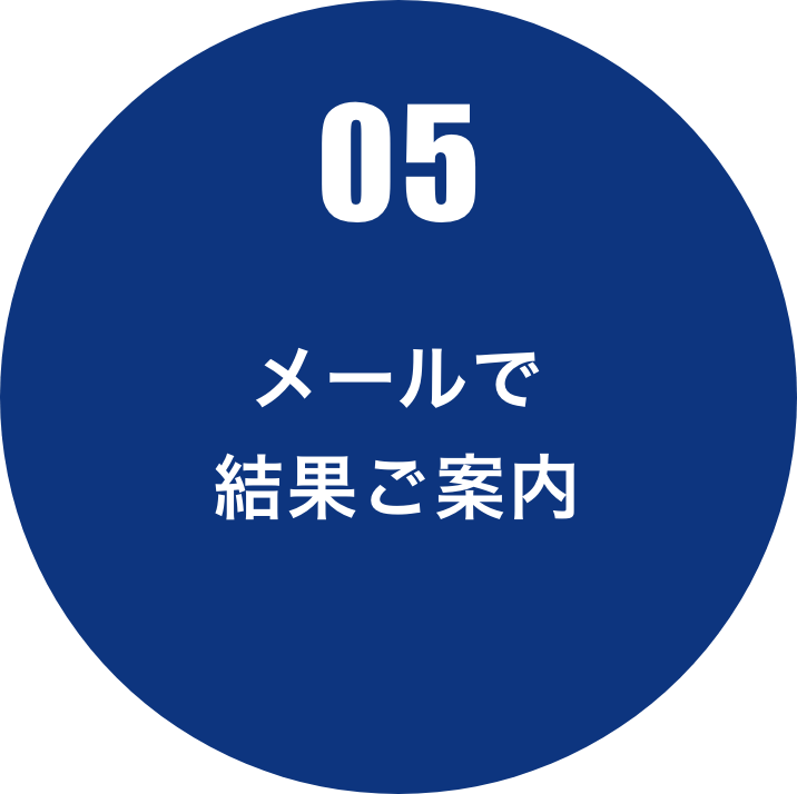 メールで結果ご案内