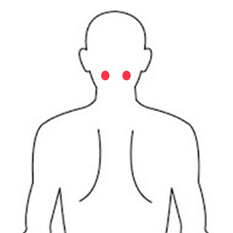 ツボ押し：風池（ふうち）